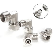 Load image into Gallery viewer, FL6-01 LAIZE Nickel Plated Copper Trachea Quick Fitting Twist Elbow Lock Female Connector, FL6-01, FL6-02, FL8-01, FL8-02, FL10-01, FL10-02