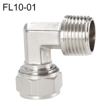 Load image into Gallery viewer, FL6-01 LAIZE Nickel Plated Copper Trachea Quick Fitting Twist Elbow Lock Female Connector, FL6-01, FL6-02, FL8-01, FL8-02, FL10-01, FL10-02