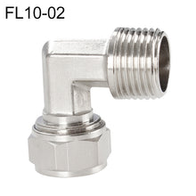 Load image into Gallery viewer, FL6-01 LAIZE Nickel Plated Copper Trachea Quick Fitting Twist Elbow Lock Female Connector, FL6-01, FL6-02, FL8-01, FL8-02, FL10-01, FL10-02