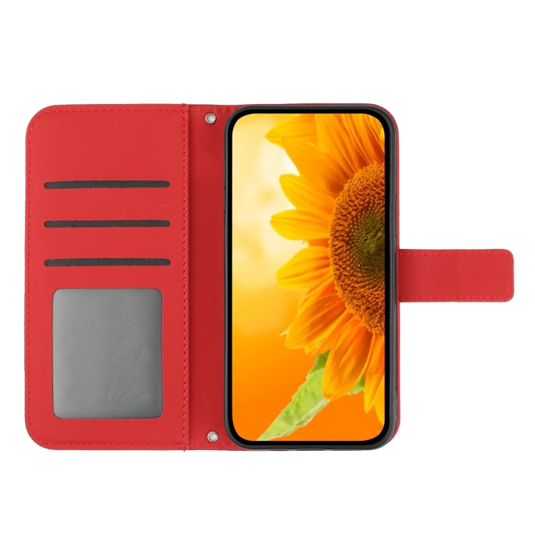 Skin Feel Sun Flower Pattern Flip Leather Phone Case, For iPhone 11, For iPhone 11 Pro, For iPhone 11 Pro Max, For iPhone 12 mini