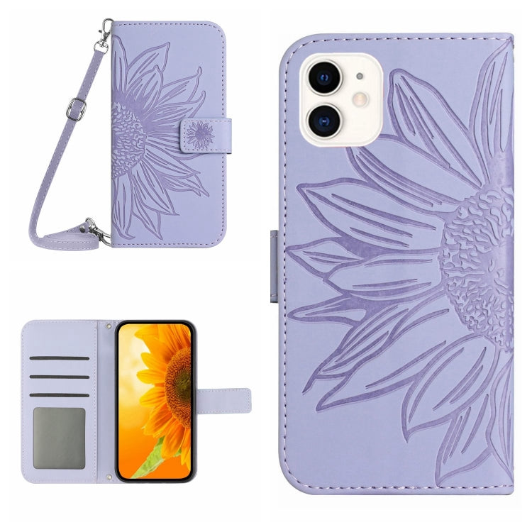 Skin Feel Sun Flower Pattern Flip Leather Phone Case, For iPhone 11, For iPhone 11 Pro, For iPhone 11 Pro Max, For iPhone 12 mini