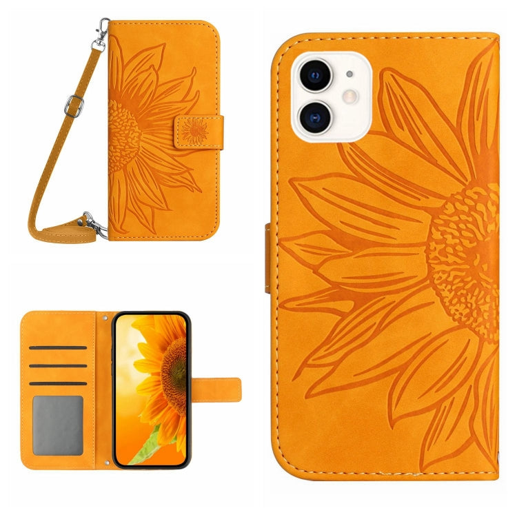 Skin Feel Sun Flower Pattern Flip Leather Phone Case, For iPhone 11, For iPhone 11 Pro, For iPhone 11 Pro Max, For iPhone 12 mini