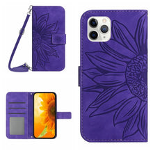 Load image into Gallery viewer, Skin Feel Sun Flower Pattern Flip Leather Phone Case, For iPhone 11, For iPhone 11 Pro, For iPhone 11 Pro Max, For iPhone 12 mini