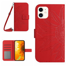 Load image into Gallery viewer, Skin Feel Sun Flower Pattern Flip Leather Phone Case, For iPhone 11, For iPhone 11 Pro, For iPhone 11 Pro Max, For iPhone 12 mini