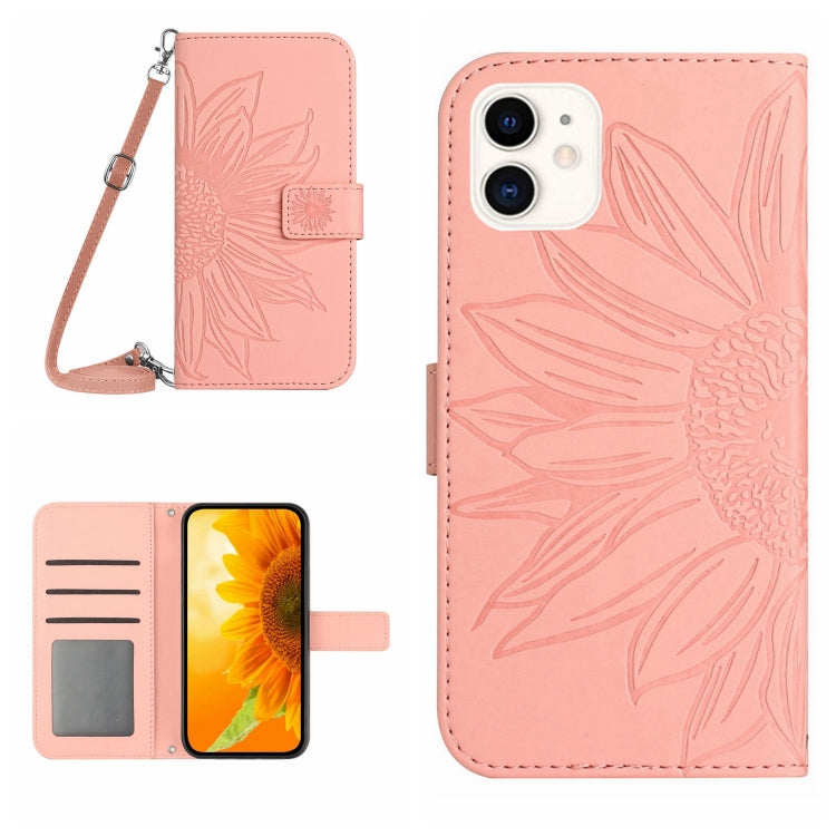 Skin Feel Sun Flower Pattern Flip Leather Phone Case, For iPhone 11, For iPhone 11 Pro, For iPhone 11 Pro Max, For iPhone 12 mini