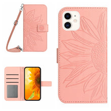 Load image into Gallery viewer, Skin Feel Sun Flower Pattern Flip Leather Phone Case, For iPhone 11, For iPhone 11 Pro, For iPhone 11 Pro Max, For iPhone 12 mini