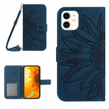 Load image into Gallery viewer, Skin Feel Sun Flower Pattern Flip Leather Phone Case, For iPhone 11, For iPhone 11 Pro, For iPhone 11 Pro Max, For iPhone 12 mini