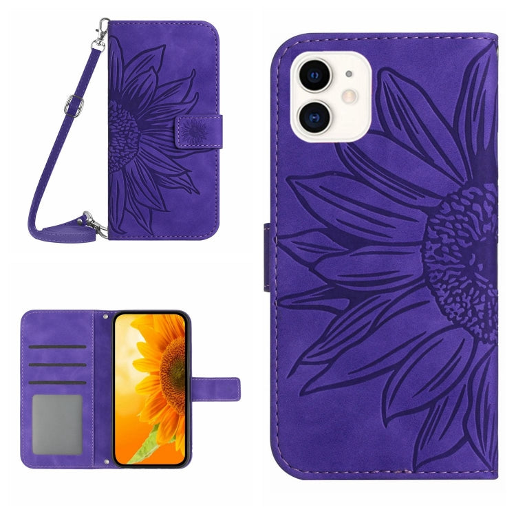 Skin Feel Sun Flower Pattern Flip Leather Phone Case, For iPhone 11, For iPhone 11 Pro, For iPhone 11 Pro Max, For iPhone 12 mini