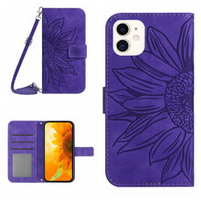 Load image into Gallery viewer, Skin Feel Sun Flower Pattern Flip Leather Phone Case, For iPhone 11, For iPhone 11 Pro, For iPhone 11 Pro Max, For iPhone 12 mini