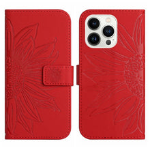 Load image into Gallery viewer, Skin Feel Sun Flower Pattern Flip Leather Phone Case, For iPhone 13 Pro, For iPhone 13 Pro Max, For iPhone 14, For iPhone 14 Plus