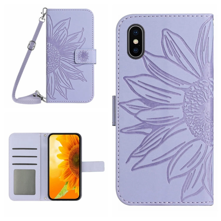 Skin Feel Sun Flower Pattern Flip Leather Phone Case, For iPhone 14 Pro, For iPhone 14 Pro Max, For iPhone X / XS, For iPhone XR