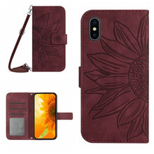 Load image into Gallery viewer, Skin Feel Sun Flower Pattern Flip Leather Phone Case, For iPhone XS Max
