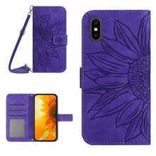 Load image into Gallery viewer, Skin Feel Sun Flower Pattern Flip Leather Phone Case, For iPhone XS Max
