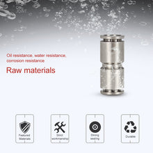 Load image into Gallery viewer, LAIZE Nickel Plated Copper Straight Pneumatic Quick Fitting Connector, PU-4, PU-6, PU-8, PU-10, PU-12, PU-14, PU-16