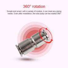 Load image into Gallery viewer, LAIZE Nickel Plated Copper Straight Pneumatic Quick Fitting Connector, PU-4, PU-6, PU-8, PU-10, PU-12, PU-14, PU-16