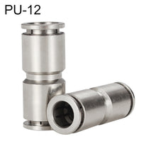 Load image into Gallery viewer, LAIZE Nickel Plated Copper Straight Pneumatic Quick Fitting Connector, PU-4, PU-6, PU-8, PU-10, PU-12, PU-14, PU-16