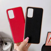 Load image into Gallery viewer, Nano Electroplating Cross Texture Genuine Leather Phone Case, For Samsung Galaxy A23 5G / 4G, For Samsung Galaxy A33 5G, For Samsung Galaxy A53 5G, For Samsung Galaxy A73 5G
