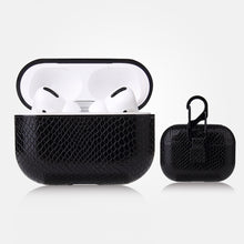 Load image into Gallery viewer, Anti-fall Snakeskin Texture PU Leather Protective Case with Carabiner, For AirPods Pro, For AirPods 1 &amp; 2