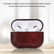 Load image into Gallery viewer, Anti-fall Snakeskin Texture PU Leather Protective Case with Carabiner, For AirPods Pro, For AirPods 1 &amp; 2