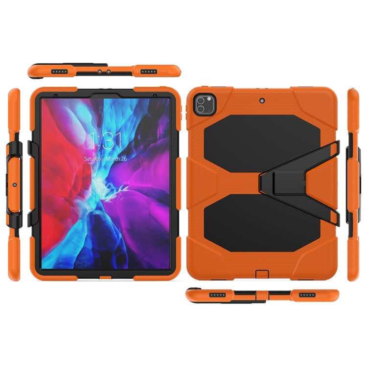 For iPad Pro 12.9 inch (2020) Shockproof Colorful Silicon + PC Protective Case with Holder & Shoulder Strap & Hand Strap & Pen Slot, For iPad Pro 12.9 inch (2020)