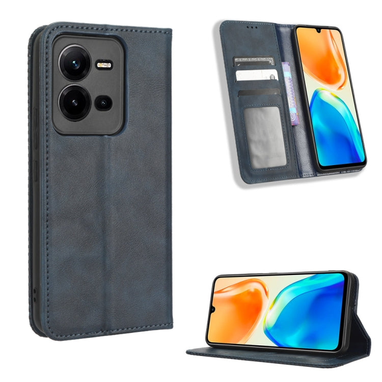 Magnetic Buckle Retro Texture Leather Phone Case, For Realme C33 4G, For T-Mobile Revvl 6 5G, For T-Mobile REVVL 6 Pro 5G, For vivo V25 5G /  X80 Lite, For vivo V25 Pro / S15 Pro, For vivo Y35 4G / Y22s 4G / Y22 4G 2022, For Wiko Power U20 / U10       ...