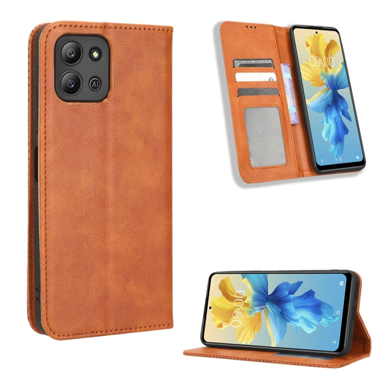 Magnetic Buckle Retro Texture Leather Phone Case, For Realme C33 4G, For T-Mobile Revvl 6 5G, For T-Mobile REVVL 6 Pro 5G, For vivo V25 5G /  X80 Lite, For vivo V25 Pro / S15 Pro, For vivo Y35 4G / Y22s 4G / Y22 4G 2022, For Wiko Power U20 / U10       ...