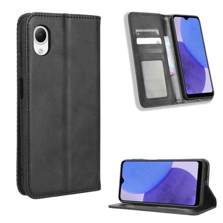 Magnetic Buckle Retro Texture Leather Phone Case, For Samsung Galaxy A23e / A23s / A23 5G JP, For Sony Xperia 5 IV, For Sharp Aquos Sense7 Plus, For iPhone 14 Plus, For Sharp Aquos Sense7, For iPhone 14 Pro Max, For Xiaomi 12T / Redmi K50 Ultra        ...