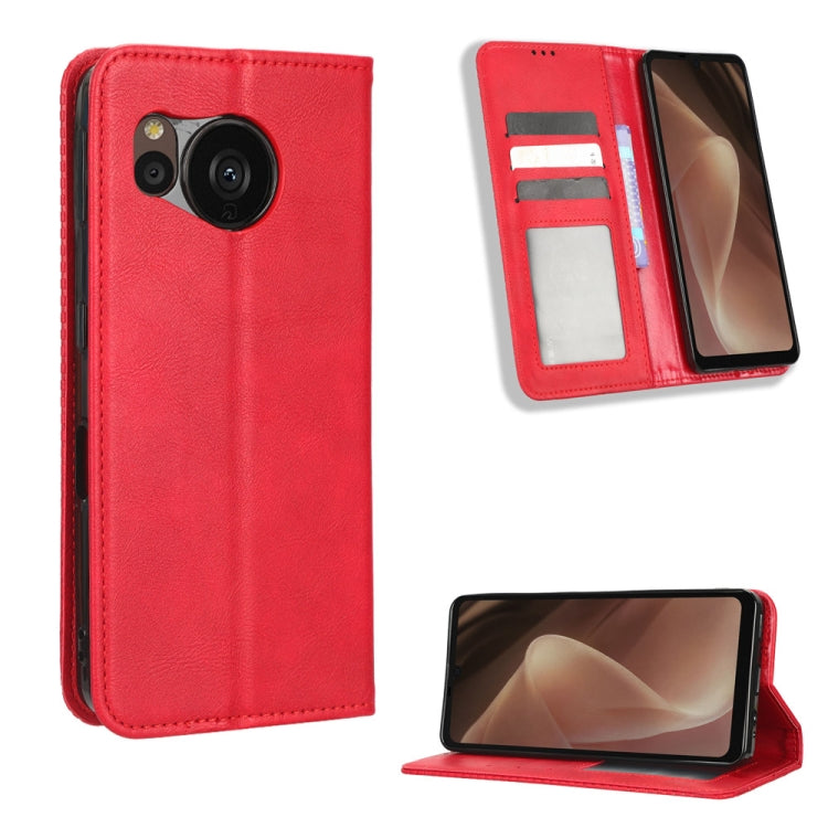 Magnetic Buckle Retro Texture Leather Phone Case, For Sony Xperia 5 IV, For Sharp Aquos Sense7 Plus, For iPhone 14 Plus, For Sharp Aquos Sense7, For Xiaomi 12T / Redmi K50 Ultra, For iPhone 14 Pro Max, For iPhone 14 Pro, For Xiaomi Poco C40            ...