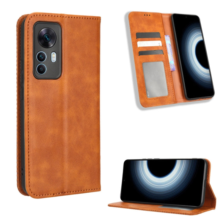 Magnetic Buckle Retro Texture Leather Phone Case, For Sony Xperia 5 IV, For Sharp Aquos Sense7 Plus, For iPhone 14 Plus, For Sharp Aquos Sense7, For Xiaomi 12T / Redmi K50 Ultra, For iPhone 14 Pro Max, For iPhone 14 Pro, For Xiaomi Poco C40            ...