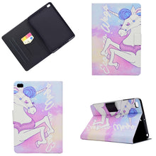 Load image into Gallery viewer, Electric Pressed Left Right Flat Feather Case with Sleep Function Pen Cover &amp; Card Slot &amp; Holder, For Galaxy Tab E T560, For iPad 2 / 3 / 4, For iPad Air, For iPad mini  2 / 3 / 4 / 5, For Huawei T5-10.0, For Huawei T1-701U (7.0), For Huawei T1-A21W (9...
