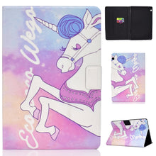Load image into Gallery viewer, Electric Pressed Left Right Flat Feather Case with Sleep Function Pen Cover &amp; Card Slot &amp; Holder, For Galaxy Tab E T560, For iPad 2 / 3 / 4, For iPad Air, For iPad mini  2 / 3 / 4 / 5, For Huawei T5-10.0, For Huawei T1-701U (7.0), For Huawei T1-A21W (9...