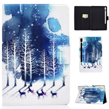 Load image into Gallery viewer, Electric Pressed Left Right Flat Feather Case with Sleep Function Pen Cover &amp; Card Slot &amp; Holder