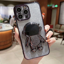 Load image into Gallery viewer, Astronaut Holder Gradient Glitter Powder Phone Case, For iPhone 13 Pro Max, For iPhone 12, For iPhone 12 Pro, For iPhone 12 Pro Max, For iPhone 11, For iPhone 11 Pro
