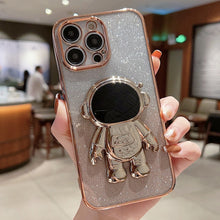 Load image into Gallery viewer, Astronaut Holder Gradient Glitter Powder Phone Case, For iPhone 11 Pro Max