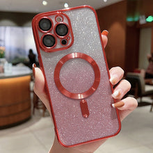 Load image into Gallery viewer, Electroplating Magsafe Gradient Glitter Powder Phone Case, For iPhone 11