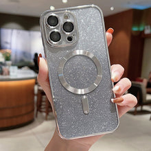 Load image into Gallery viewer, Electroplating Magsafe Gradient Glitter Powder Phone Case, For iPhone 11