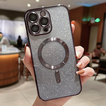 Load image into Gallery viewer, Electroplating Magsafe Gradient Glitter Powder Phone Case, For iPhone 11