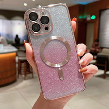 Load image into Gallery viewer, Electroplating Magsafe Gradient Glitter Powder Phone Case, For iPhone 11