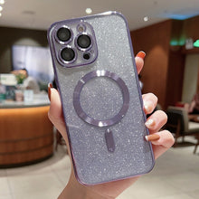 Load image into Gallery viewer, Electroplating Magsafe Gradient Glitter Powder Phone Case, For iPhone 11