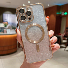 Load image into Gallery viewer, Electroplating Magsafe Gradient Glitter Powder Phone Case, For iPhone 11
