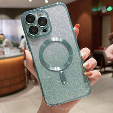Load image into Gallery viewer, Electroplating Magsafe Gradient Glitter Powder Phone Case, For iPhone 11