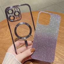 Load image into Gallery viewer, Electroplating Magsafe Gradient Glitter Powder Phone Case, For iPhone 11