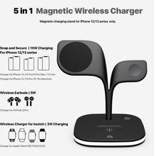 Load image into Gallery viewer, YM-UD22 15W 5 in 1 Magnetic Wireless Charger with Stand Function