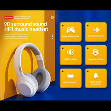 Load image into Gallery viewer, Lenovo TH10 Wireless Bluetooth Gaming Bass Music Sports Noise-cancelling Headphone, TH10 White, TH10 Black