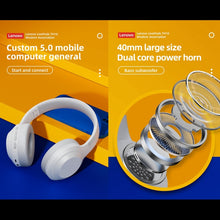 Load image into Gallery viewer, Lenovo TH10 Wireless Bluetooth Gaming Bass Music Sports Noise-cancelling Headphone, TH10 White, TH10 Black