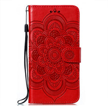 Load image into Gallery viewer, Sun Mandala Embossing Leather Phone Case, For iPhone 14 / 13, For iPhone 14 Plus, For iPhone 14 Pro, For iPhone 14 Pro Max