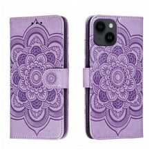 Load image into Gallery viewer, Sun Mandala Embossing Leather Phone Case, For iPhone 14 / 13, For iPhone 14 Plus, For iPhone 14 Pro, For iPhone 14 Pro Max