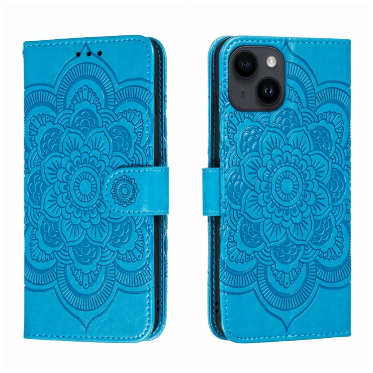 Sun Mandala Embossing Leather Phone Case, For iPhone 14 / 13, For iPhone 14 Plus, For iPhone 14 Pro, For iPhone 14 Pro Max