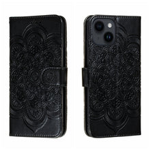 Load image into Gallery viewer, Sun Mandala Embossing Leather Phone Case, For iPhone 14 / 13, For iPhone 14 Plus, For iPhone 14 Pro, For iPhone 14 Pro Max