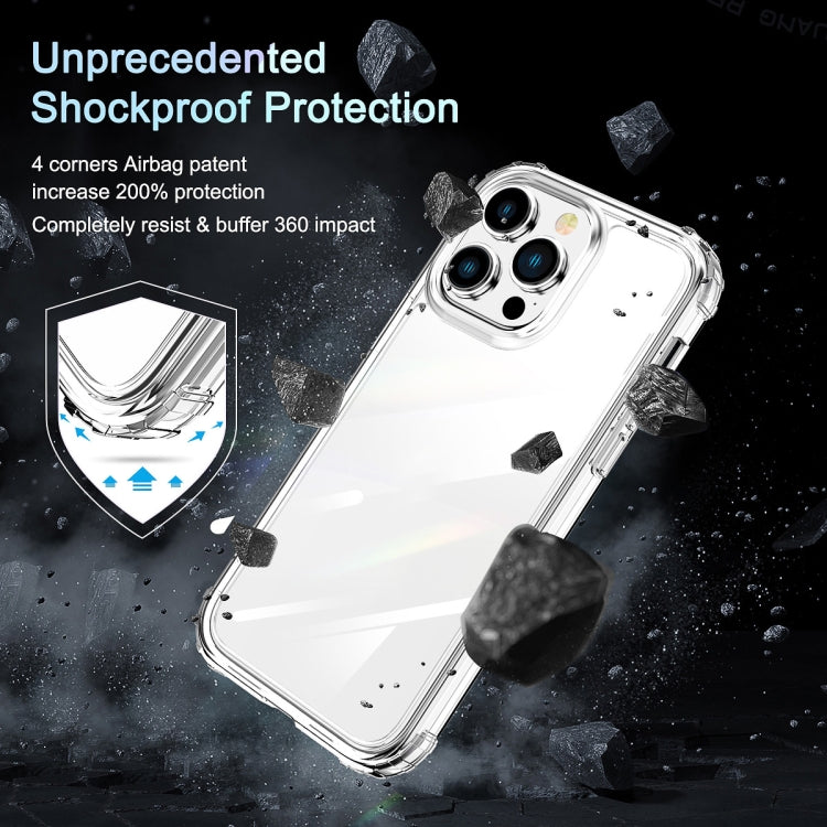 360 Full Body Clear Four Corner Airbags Phone Case, For iPhone 14 Pro